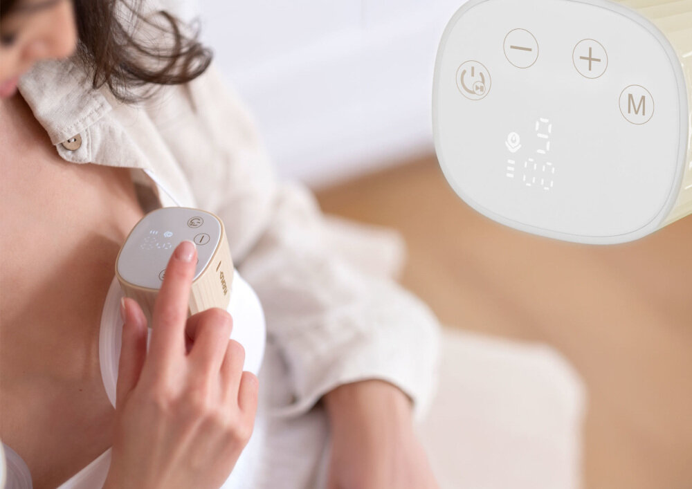 Laktator NENO Vento Twin Prosta obsługa ntuicyjny panel funkcyjny jedno dotknięcie potrzeby dostosowanie