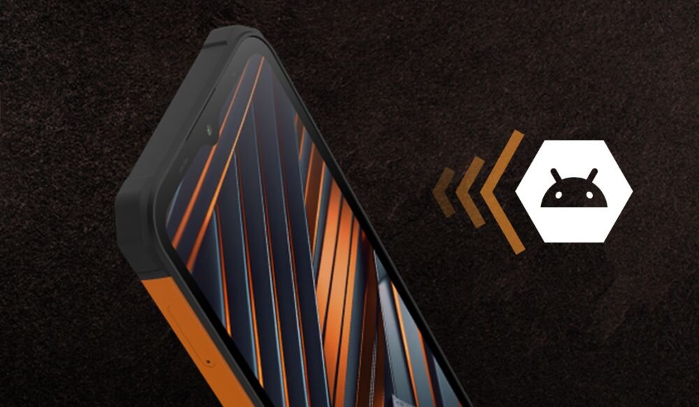 Smartfon MYPHONE Hammer Iron VA 4/64GB 6.56 Czarno-pomarańczowy android 14 system pamiec pojemnosc procesor