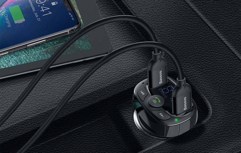 Transmiter FM BASEUS CCTM-01 szybkie ładowanie urządzeń