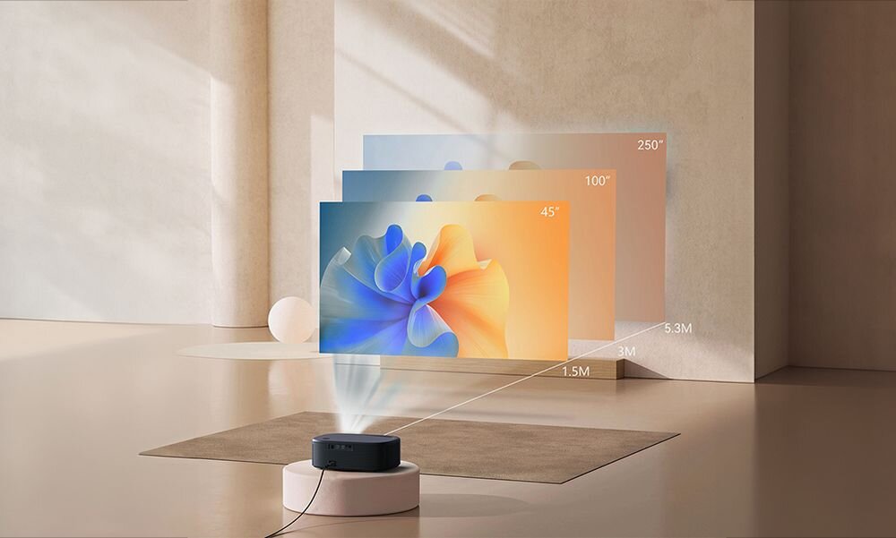 Projektor MANTA MultiVision Pro rozmiar ekran cale obraz male duze pomieszczenia