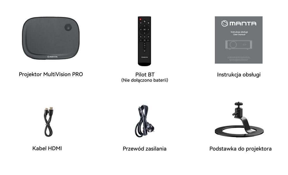 Projektor MANTA MultiVision Pro zestaw