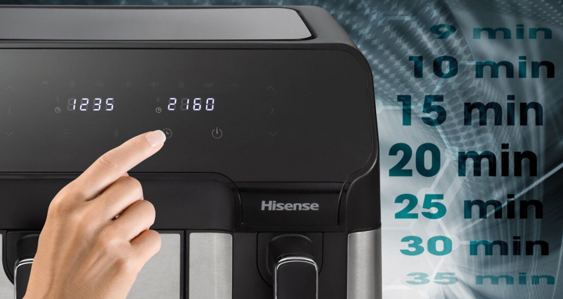 Frytkownica beztłuszczowa HISENSE HAF2900D Air Fryer Kontrola czasu zegar czas