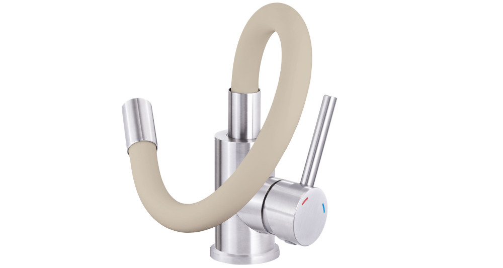 BATERIA DEANTE LUNO BOC 5720 BEŻ-STAL stal elastyczna wylewka praktyczna giętka konstrukcja aerator oszczędność wody napowietrzanie strumienia