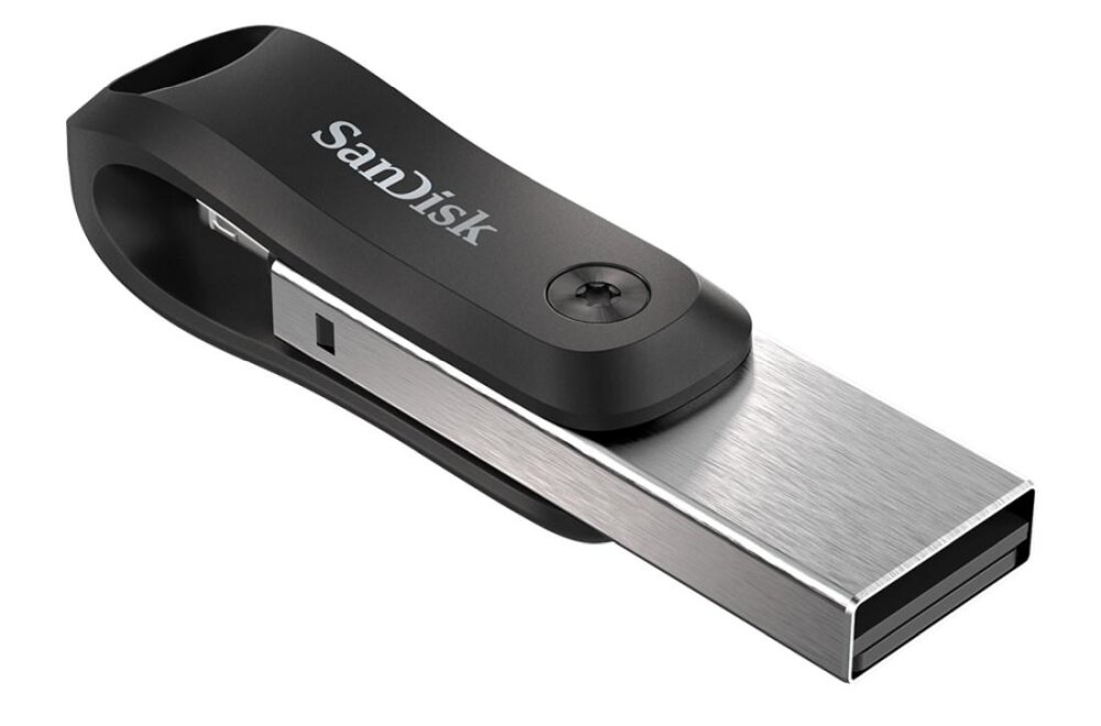 Pendrive SANDISK iXpand GO dodatkowa ochrona haslo klucze przymocowanie