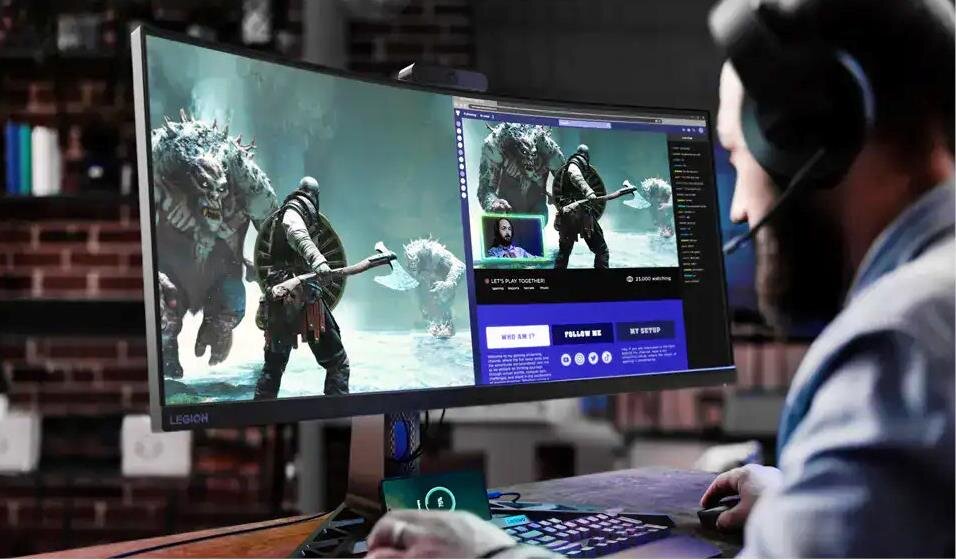 Monitor LENOVO Legion Y34wz-30 - MPRT 1 ms ClearMR 7000 AMD FreeSync Premium Pro i Adaptive Sync  