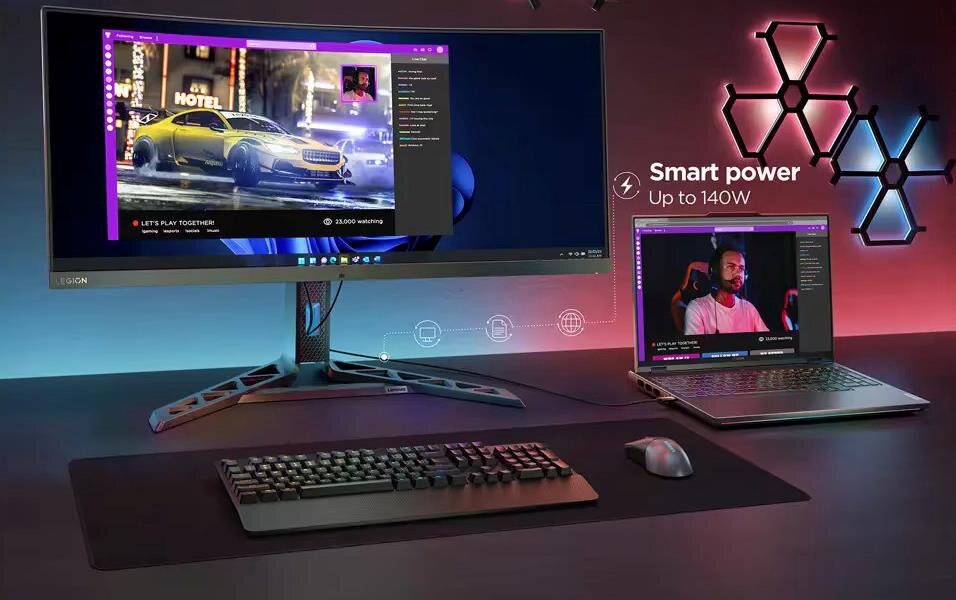 Monitor LENOVO Legion Y34wz-30 - USB-C o mocy 140 W 