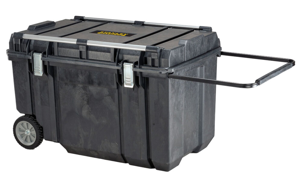 Skrzynka narzędziowa STANLEY FMST1-7553 7-calowe kolka transportowe waga 15,84 kg wygodny uchwyt pewny chwyt latwe przenoszenie metalowe klamki ze stali nierdzewnej metalowe szelki mocujace