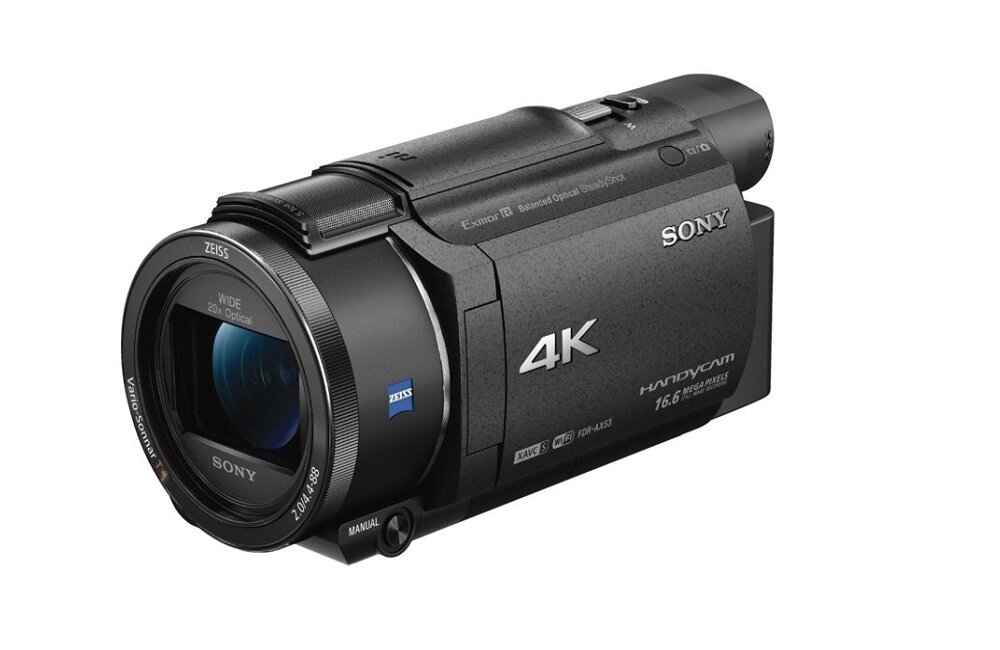 KAMERA CYFROWA 4K SONY FDRAX53B Stabilizator obrazu Balanced Optical SteadyShot wydajny napęd obiektywu mikrofon dźwięk
