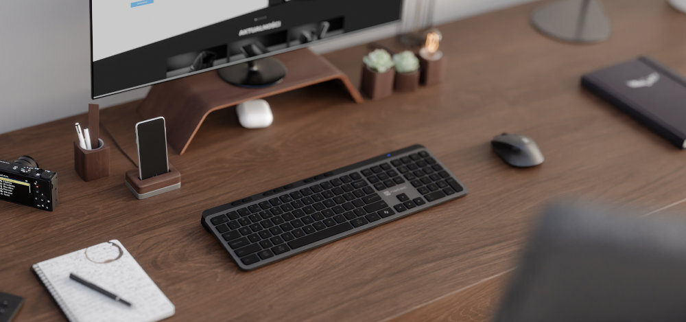 Klawiatura NATEC Medusa Stylowy design i bezprzewodowa łączność łatwego parowania i przełączania - klawiatura na biurku