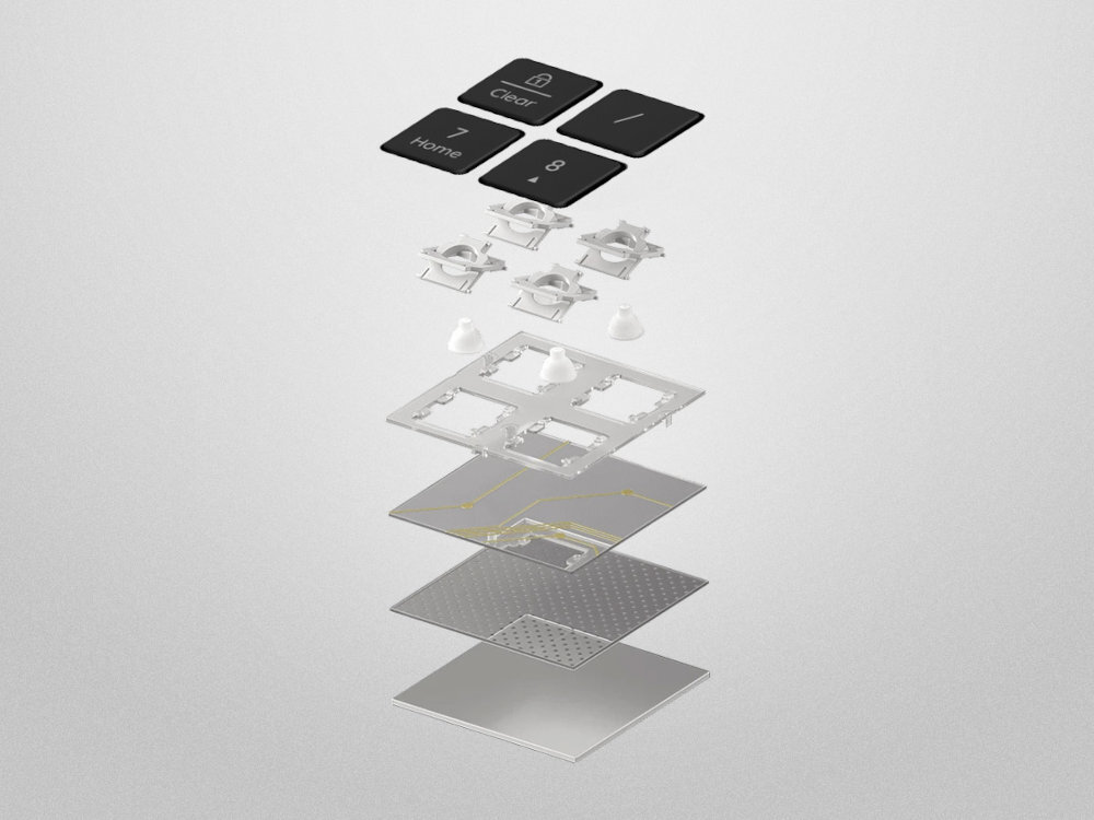 Klawiatura NATEC Medusa Niskoprofilowe klawisze z mechanizmem X-SCISSORS cichą, komfortową pracę Niski punkt aktywacji lekki nacisk 55 g - rozebranie przełączniki klawiszy