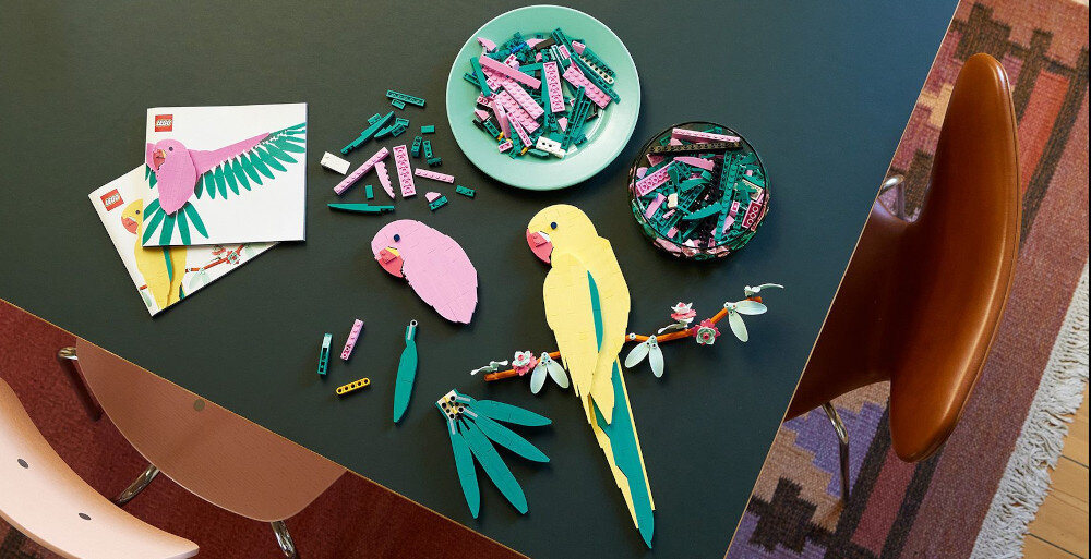 KLOCKI LEGO ART KOLEKCJA ZWIERZĄT - PAPUGI ARY 31211 aplikacja Builder LEGO