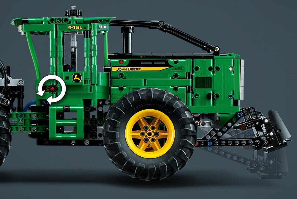 LEGO Technic Ciągnik zrywkowy John Deere 948L-II 42157  klocki elementy zabawa łączenie figurki akcesoria figurka zestaw 