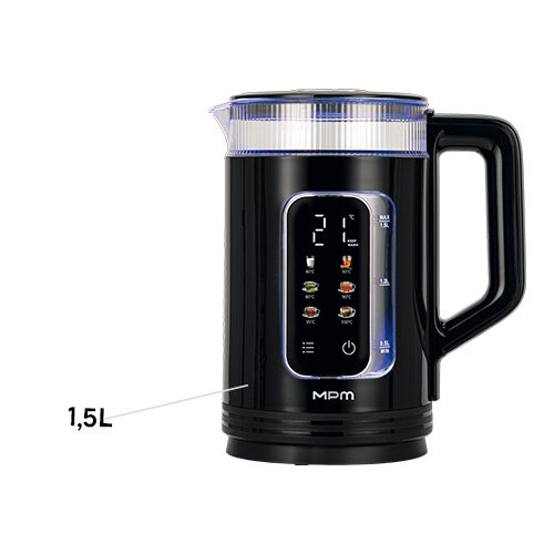 Czajnik elektryczny z oznaczeniem pojemności 1,5 l.