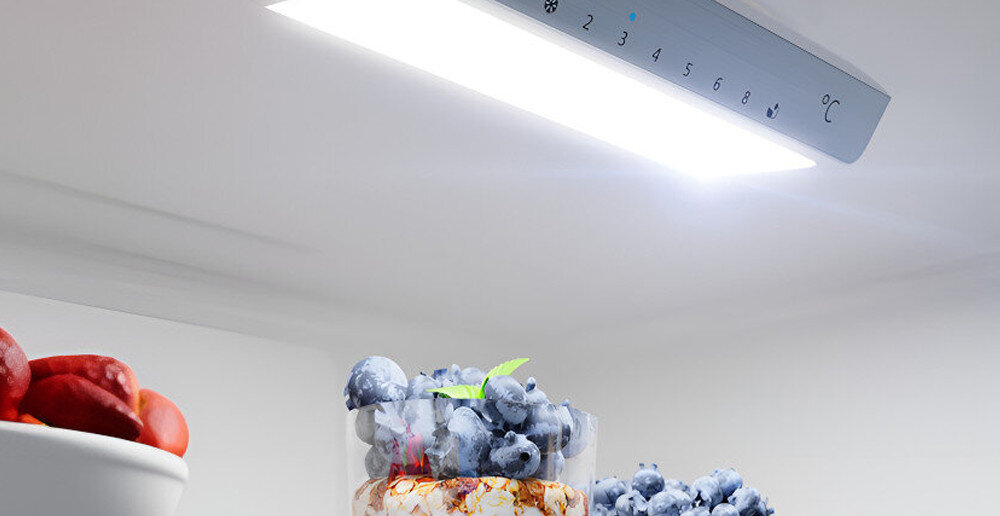 LODÓWKA HISENSE RB440N4GBE oświetlenie LED żarówki zawartość