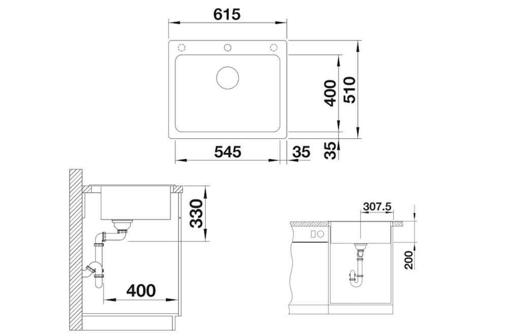 BLANCO zlewozmywak wykonanie silgranit puradur wymiary