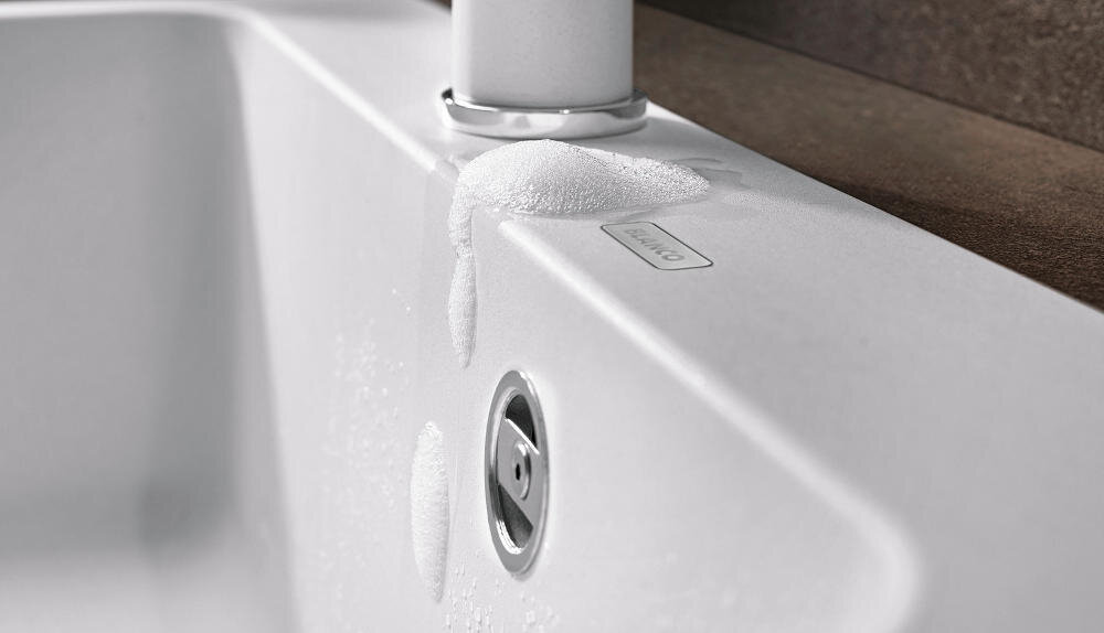 BLANCO zlewozmywak wbudowany montaż blat kuchenny otwór silgranit granit łatwe czyszczenie kamień