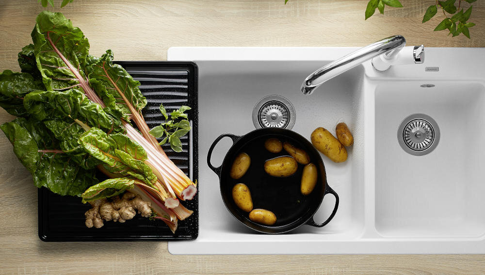 BLANCO zlewozmywak przestrzeń funkcjonalność tacka wielofunkcyjna stal nierdzewna