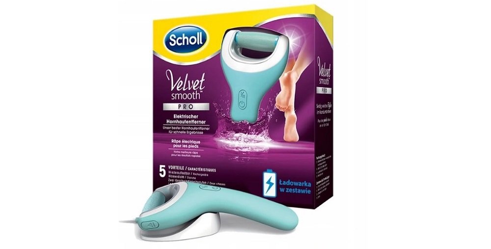Pilnik-elektryczny-do-stop-SCHOLL-Velvet-Smooth-Wet&Dry 2 prędkości pracy