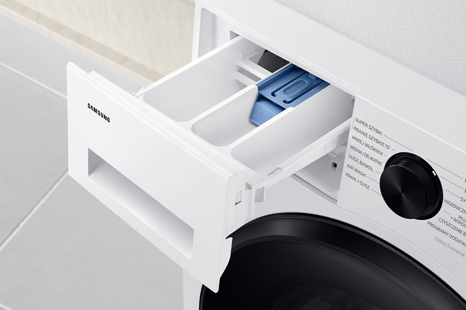 Pralko-suszarka Samsung WD90DG5G34BEEO z funkcją StayClean