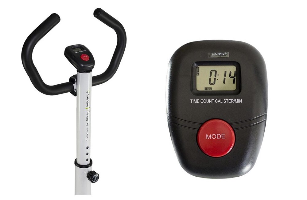 Stepper HMS S8004 Zielony Czytelny wyświetlacz czas treningu licznik kroków liczbę powtórzeń na minutę scan ilość spalonych kalorii