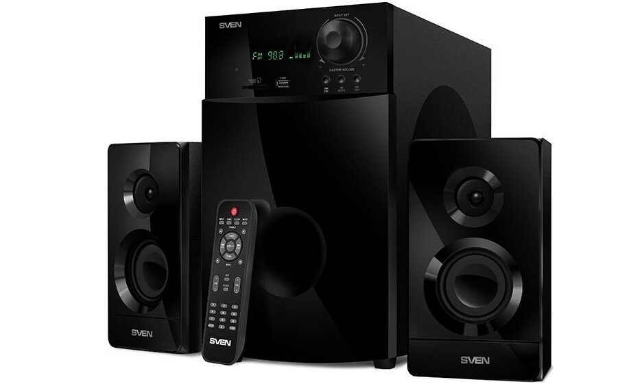 Głośniki SVEN 2.1 MS-2100 mocny dźwięk 80W dla graczy do filmów do muzyki