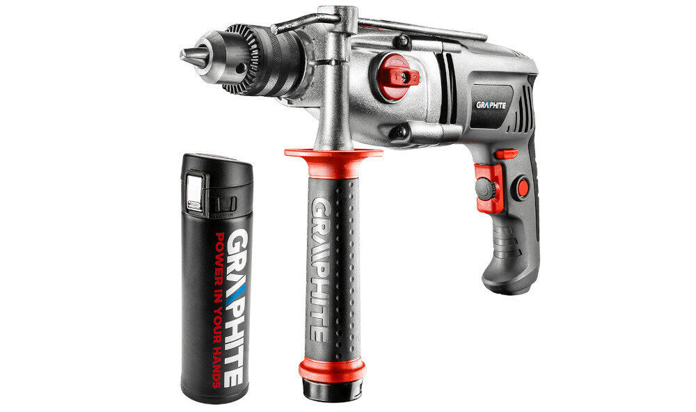 WIERTARKA UDAROWA GRAPHITE 810W 58G718-PSG+TERMOS silnik