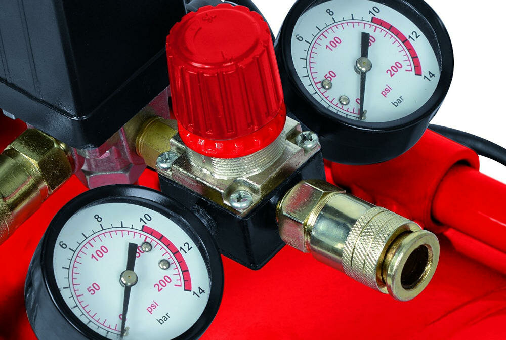 EINHELL TE-AC 270/50/10 zasilanie napięcie sieciowe wskaźniki wzrost ciśnienie