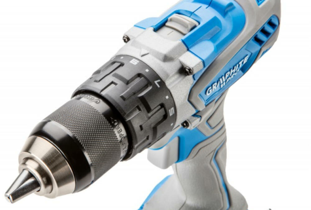 GRAPHITE-PRO-59GP400 elektryczny hamulec dioda led podświetlenie ergonomiczny kształt praca obudowa materiał antypoślizgowy przekładnia planetarna stal metalowy uchwyt