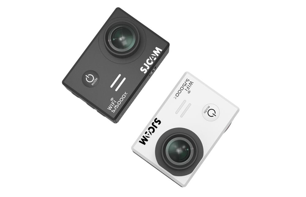 Kamera sportowa SJCAM SJ5000X Elite sport montaż nagrywanie stabilizacja montaż edycja filtry ostrość śledzenie tryby bateria akumulator zasilanie ładowanie rozdzielczość filmy obudowa odporność wielkość łączność sterowanie
