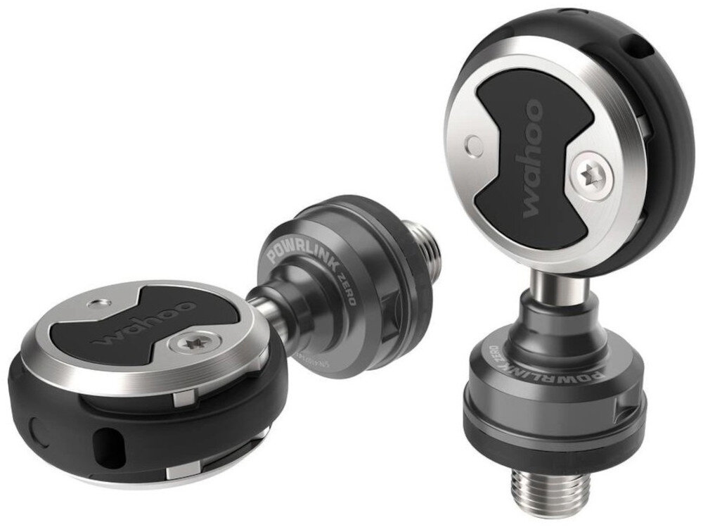 Pedały rowerowe WAHOO Power Dual WFPRX2S55 para pedałów na białym tle pedały rowerowe z pomiarem mocy i kadencji do dokładnego monitorowania pracy Dwustronny pomiar rejestruje dane osobno dla lewej i prawej nogi