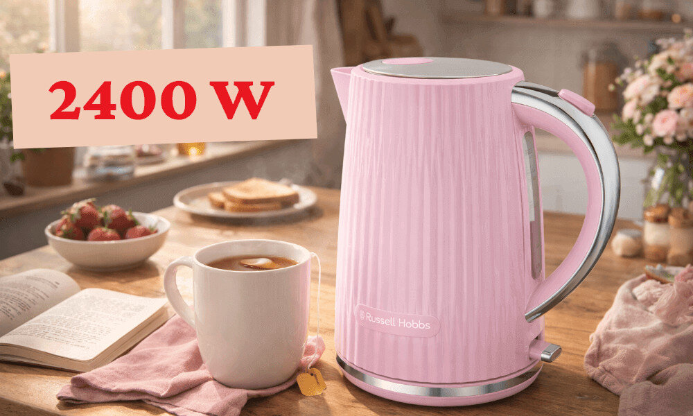 Czajnik RUSSELL HOBBS Eden 27362-70 Różowy Wysoka moc kawa herbata czas