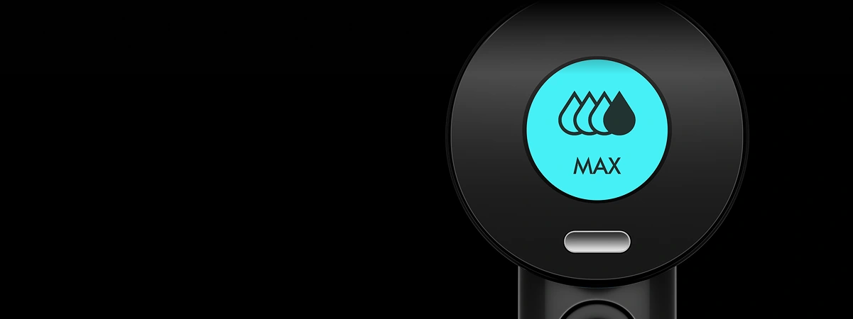 Widok ekranu z wybranym trybem pracy max