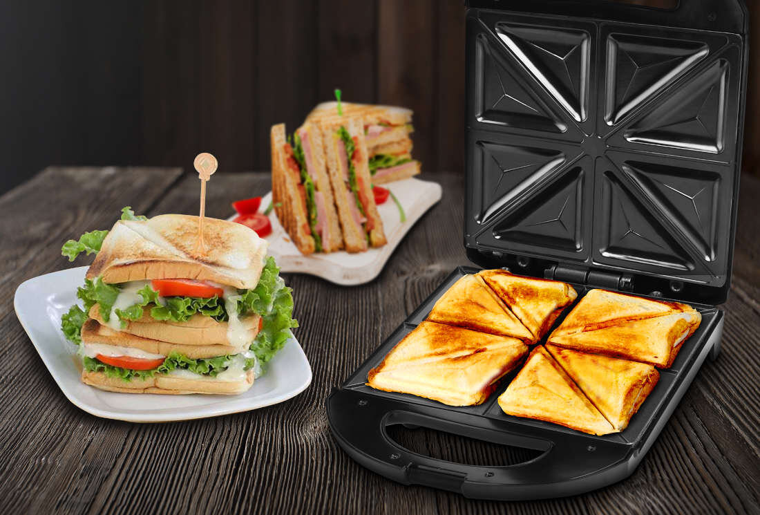 Opiekacz EXTRALINK SJ-33 Łatwa obsługa Wskaźniki świetlne proces kanapki kontrola tosty