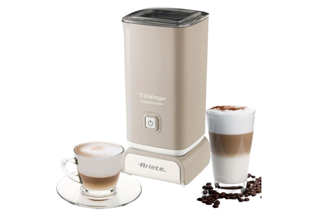 Spieniacz ARIETE Vintage Beżowy konsystencja pianki tworzy gładką, jednolitą piankę proporcje 60/40