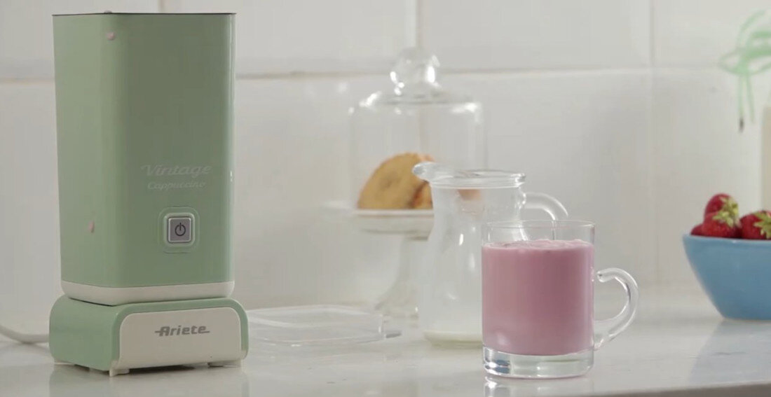 Spieniacz ARIETE Vintage Beżowy Bezpieczne użytkowanie Automatyczny wyłącznik ochrona antypoślizgowe nóżki 