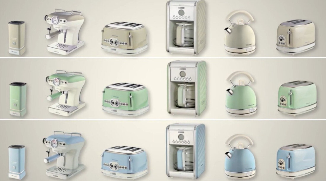 Spieniacz ARIETE Vintage Beżowy stylowy design wymiary waga Linia Vintage i pastelowe kolory  dopasowanie