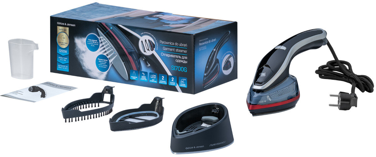 Parownica do ubran (Steamer) GOTZE & JENSEN SI700G zawartosc opakowania