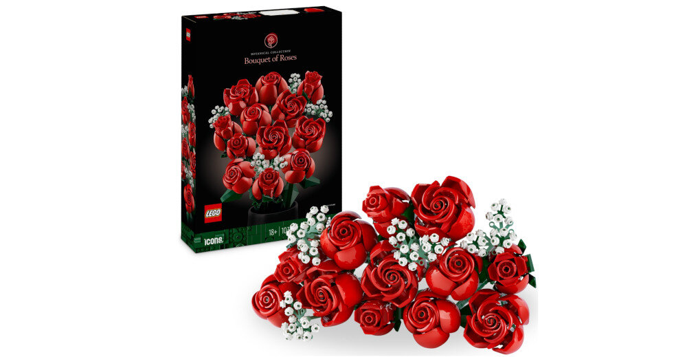 KLOCKI LEGO ICONS BUKIET RÓŻ 10328 zestaw elementy dokumentacja