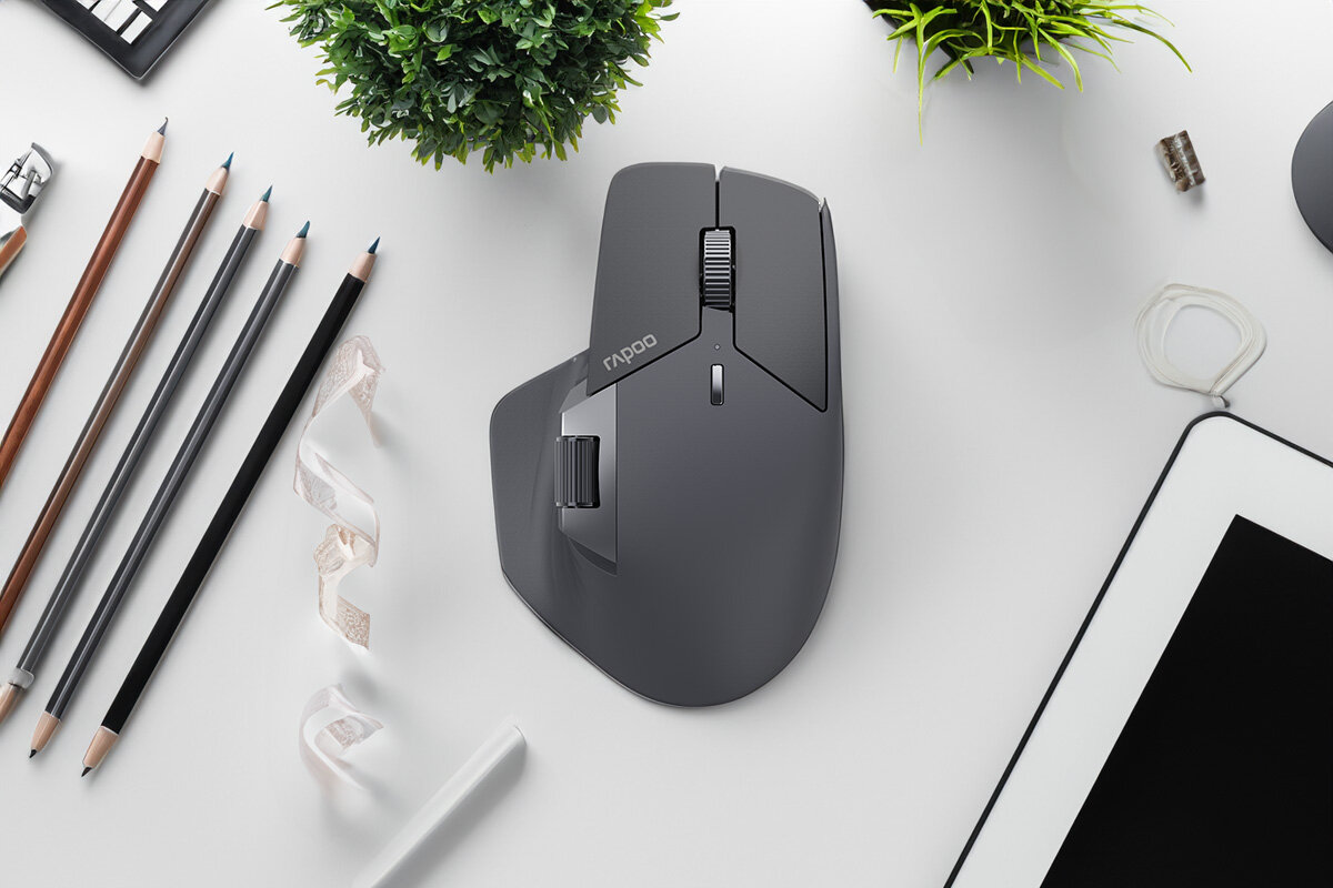 Mysz RAPOO MT760L pełnowymiarowej konstrukcji większe urządzenia