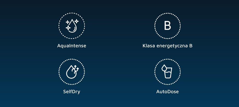 ZMYWARKA BEKO BDIS38050A AquaIntense intensywny strumień wody skuteczne usuwanie zabrudzeń naczynia czyste oszczędność energii wydajność SelfDry automatyczne uchylanie drzwi szybsze suszenie mniejsze zużycie energii AutoDose automatyczne dozowanie detergentu skuteczne mycie wygoda oszczędność czasu ekologiczne rozwiązanie