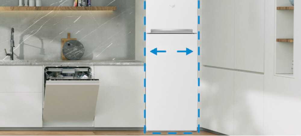 LODÓWKA BEKO RDSA240K40WN kompaktowa wymiary gabaryty przestrzeń