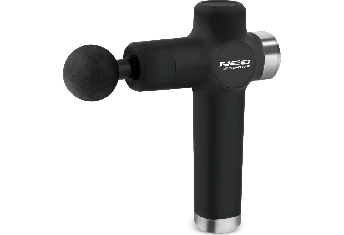 Masażer ręczny NEO-SPORT NS-501 Czarny Cicha praca w tle nie zakłóca odpoczynku ani pracy gdy chcesz zrelaksować się w spokoju