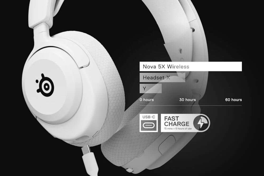 Słuchawki STEELSERIES Arctis Nova 5 Wireless  ładowanie baterii 