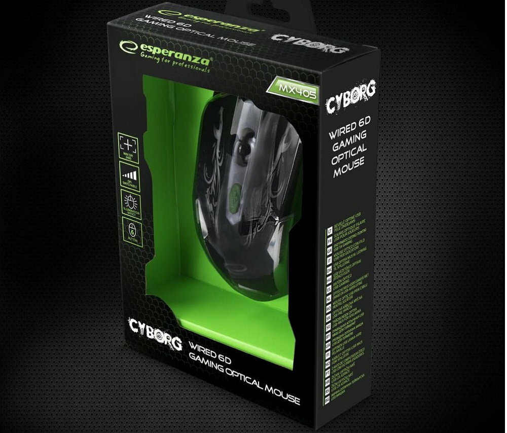 Mysz ESPERANZA 6D MX405 Cyborg - optymlany zasieg