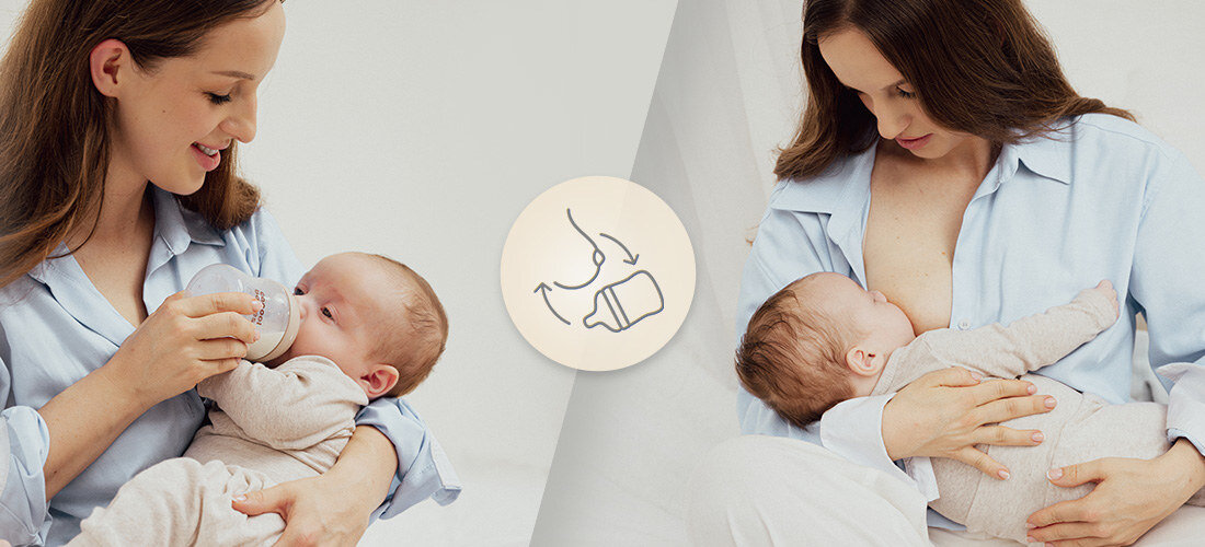 Butelka CANPOL BABIES Natural Shape 150 ml Wspiera karmienie naprzemienne KPI Dwustrefowy smoczek z technologią DuoFlex Elastyczna końcówka i stabilna baza