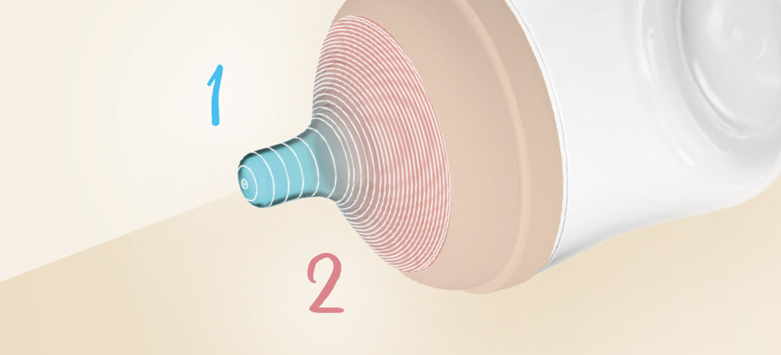 Butelka CANPOL BABIES Natural Shape 260 ml Wspiera karmienie naprzemienne KPI Dwustrefowy smoczek z technologią DuoFlex Elastyczna końcówka i stabilna baza