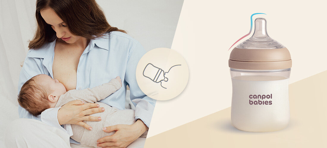 Butelka CANPOL BABIES Natural Shape 330 ml Przypominająca pierś naturalny rytm pobierania mleka edukuje ryzyko odrzucenia piersi
