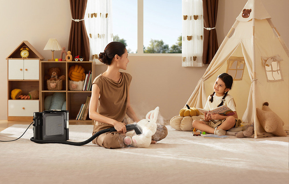 Odkurzacz piorący DREAME N20 Steam Para eliminuje bakterie do 99,9% bakterii, roztoczy i alergenów temperatura