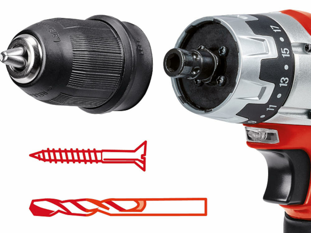 EINHELL-TC-CD-12-Li zasilanie akumulator ładowanie biegi prędkość niewielki rozmiar wygodna walizka transport