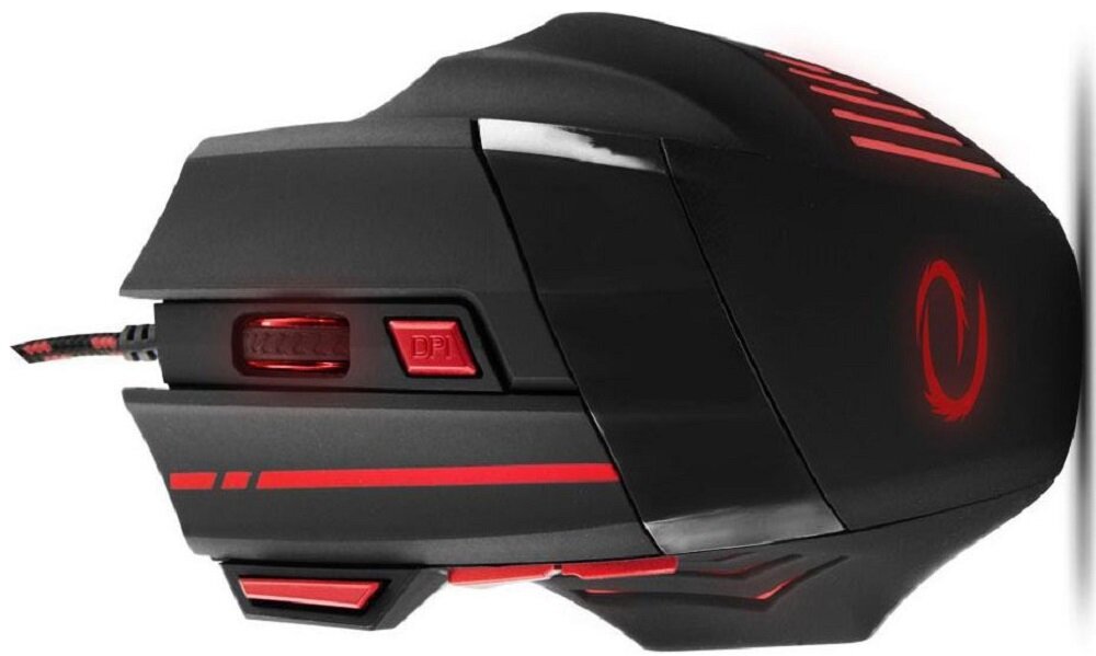 Mysz ESPERANZA 7D MX201 Wolf Czerwony - ergonomiczny ksztalt